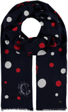 FRAAS Nautical Dot Cotton Print Scarf.