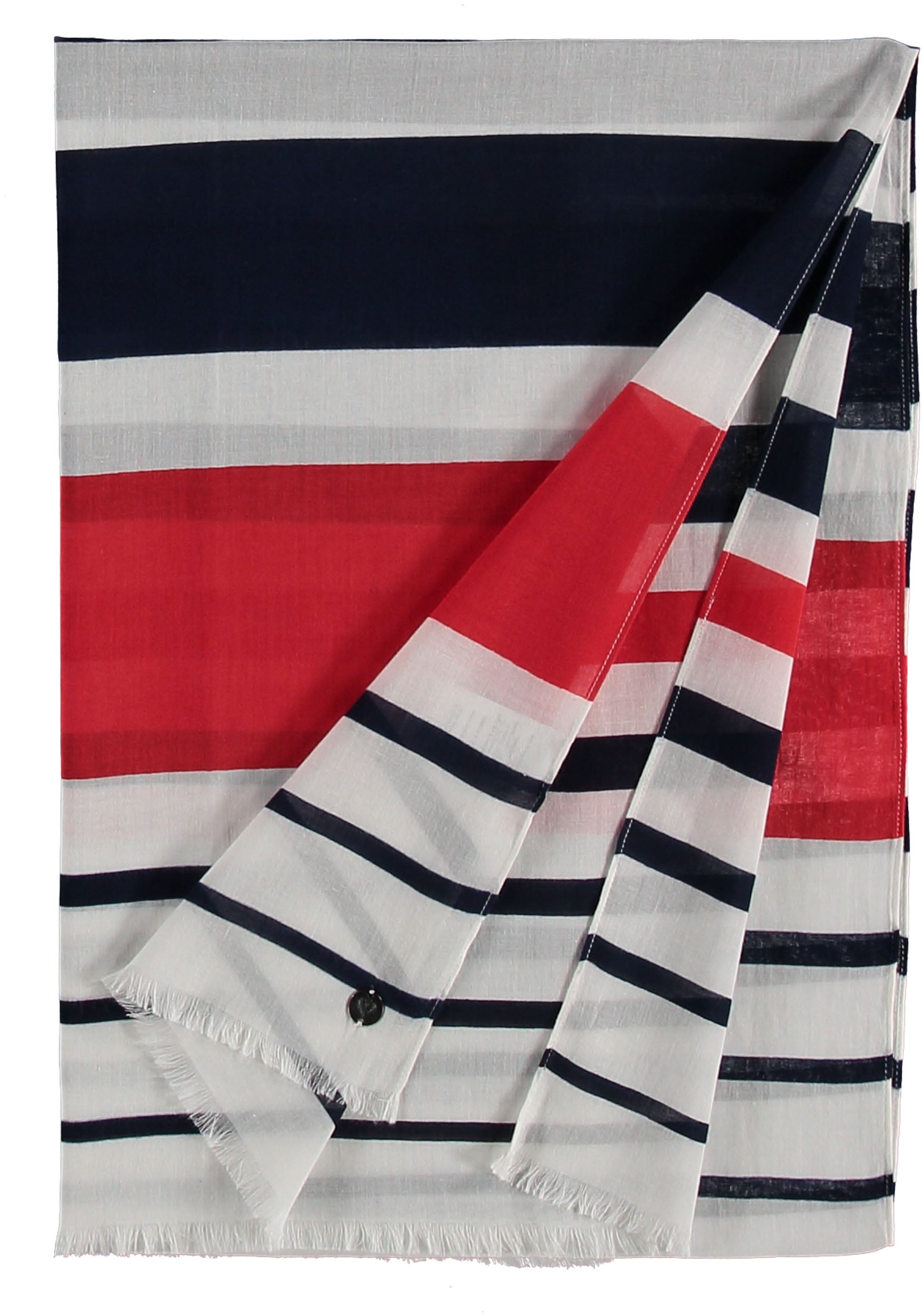 FRAAS Nautical Stripe Cotton Print Scarf.