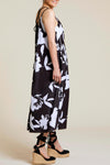 Tribal Lined Maxi Dress with Adjustable Cords