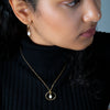 Suzie Blue Simple Ring & Pearl Necklace In Gold Plate