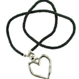 Suzie Blue Beaded Rope Necklace with Open Heart