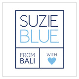 Suzie Blue Black Glass Bead Long Necklace