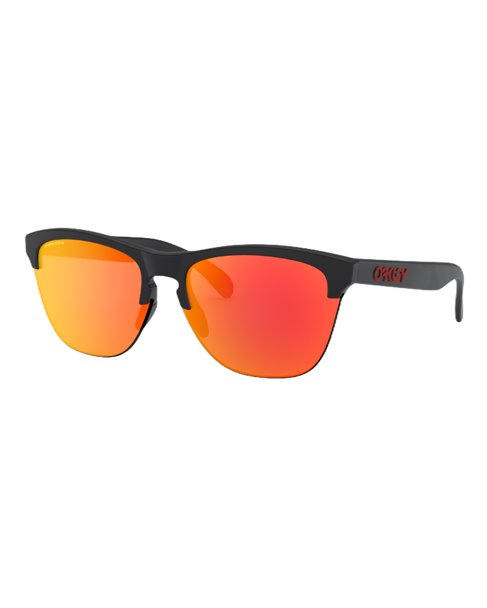 Oakley - Frogskins Lite in Matte Black with Prizm Ruby Lens.