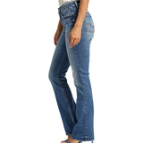 This fit offers a high rise and slim boot leg cut, constructed from indigo denim with 92%, 7% polyester and 1% elastane for a soft and comfortable power stretch.