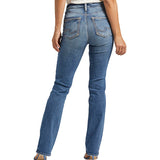 This fit offers a high rise and slim boot leg cut, constructed from indigo denim with 92%, 7% polyester and 1% elastane for a soft and comfortable power stretch.