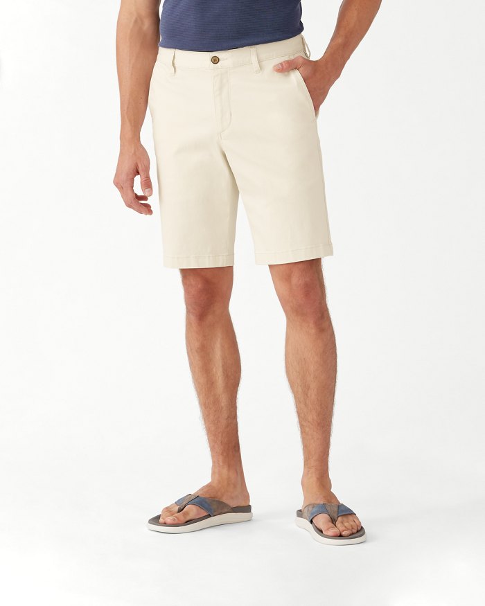 Flat front sale khaki shorts