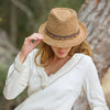 A marriage of tropical materials with urban style, the Tahiti short brim sun hat can be worn anywhere your travels take you.