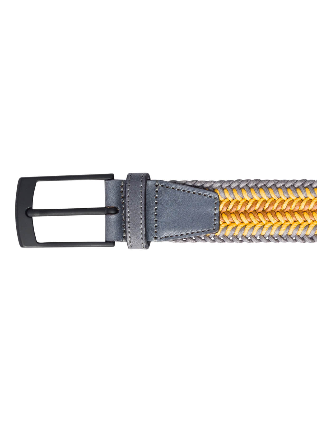 Bugatchi- Braided Buckled Belt in Yellow.